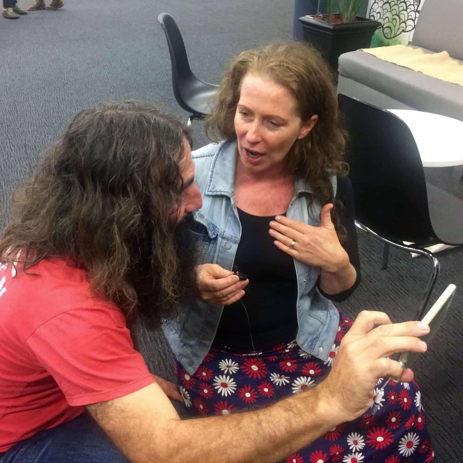 Costa interviewing Morag