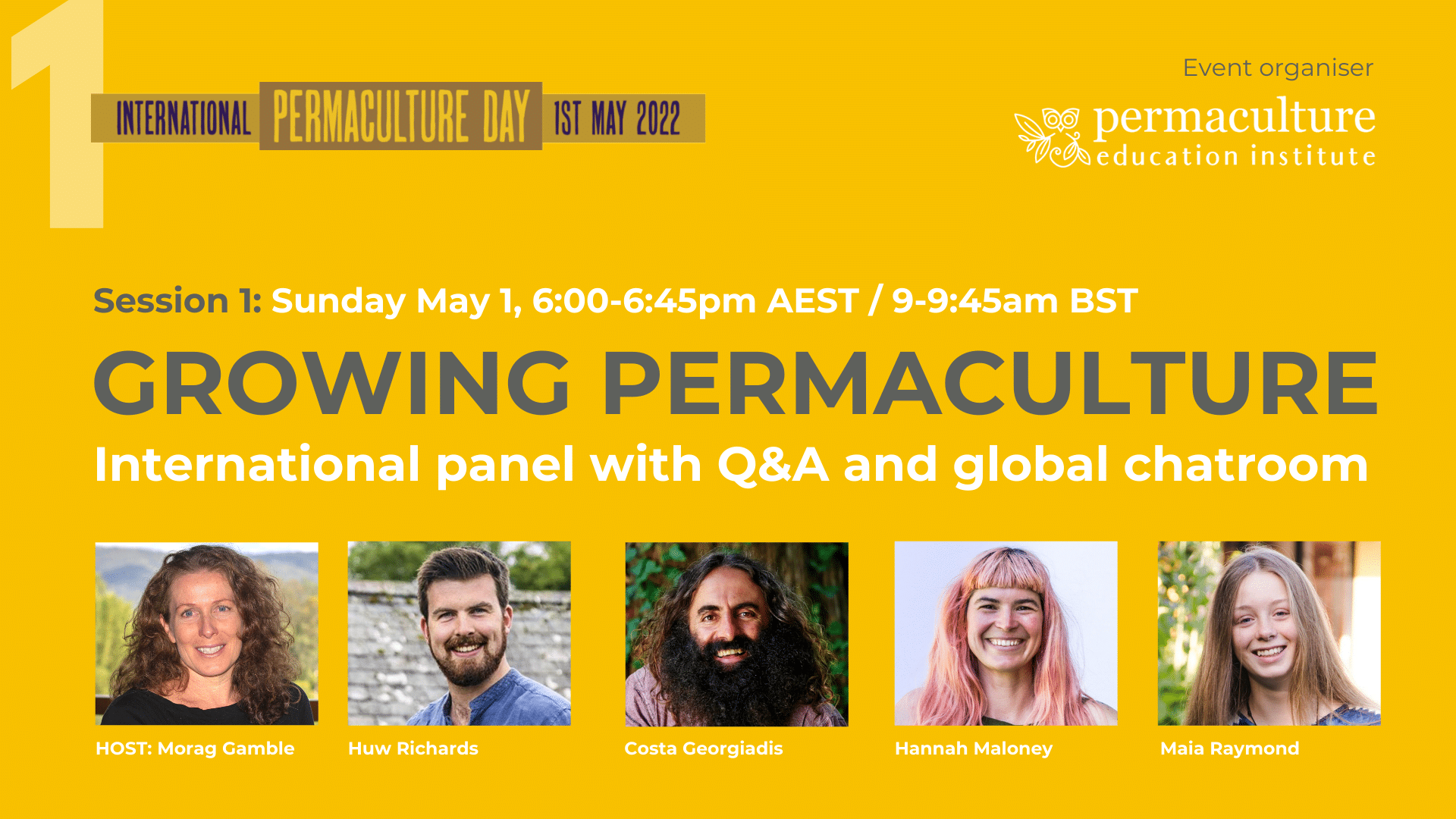 International Permaculture Day session 1 banner