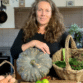 Morag Gamble holds produce from her garden